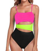 Women’s Geometric Cutout One-Piece Swimsuit