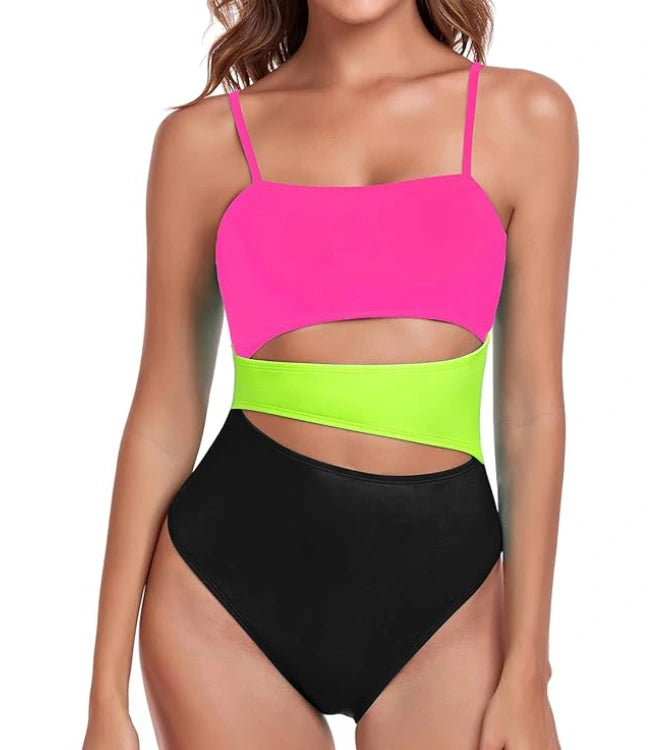 Women’s Geometric Cutout One-Piece Swimsuit