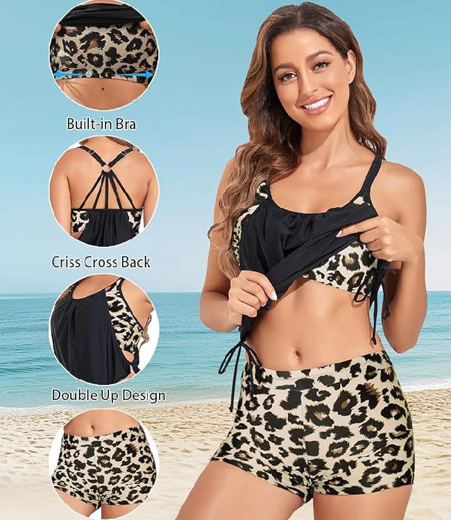 Two-Piece Swimsuit with Tummy Control for Flattering Fit