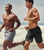 Grey Quick-Dry Lightweight Board Shorts with Pockets