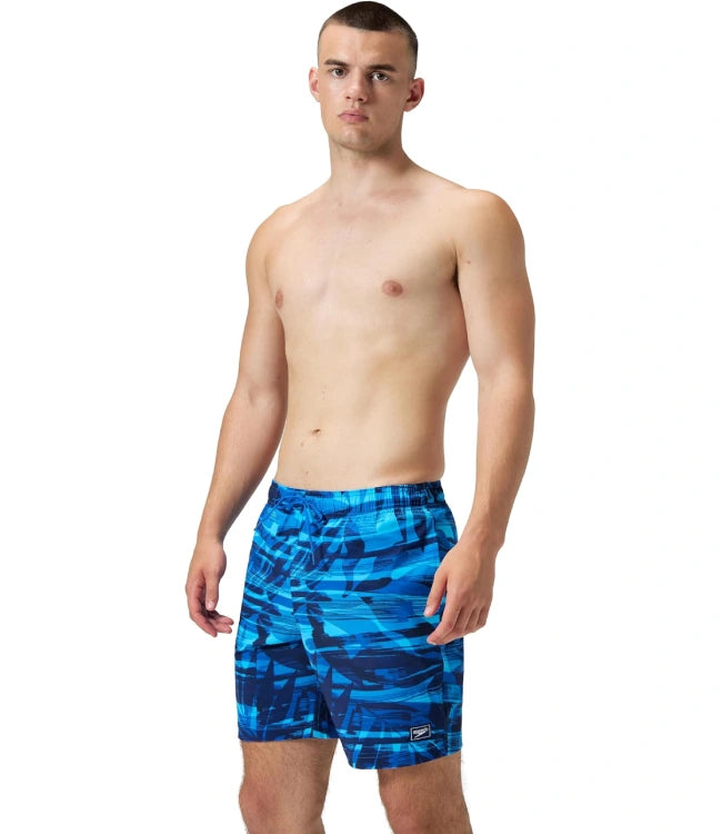 Blue Men's Swim Trunk Mid Length