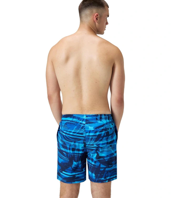 Blue Men's Swim Trunk Mid Length