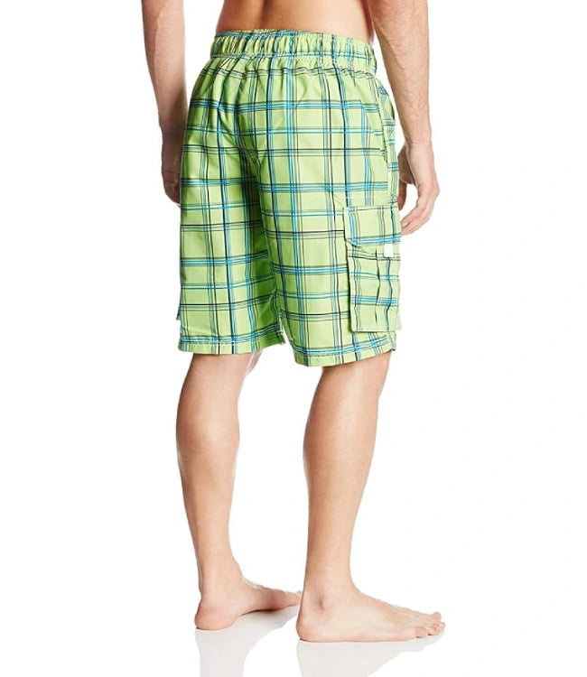 Green Men’s Big Miles Extended-Size Swim Trunks