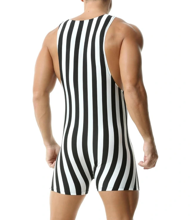 Black white Stretchy Base Layer Swimwear