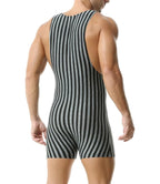 Black Grey Stretchy Base Layer Swimwear