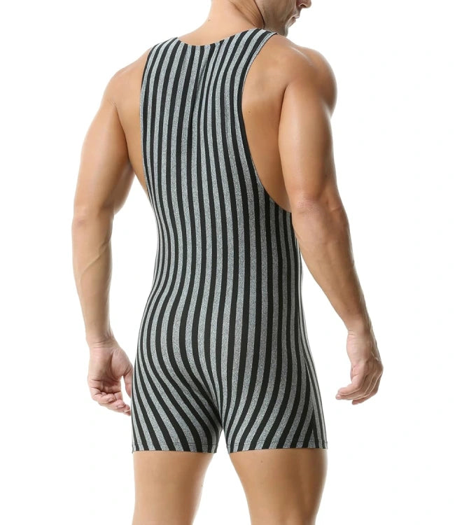 Black Grey Stretchy Base Layer Swimwear