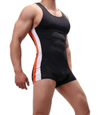 Black Men’s One-Piece Bodysuit Jumpsuit