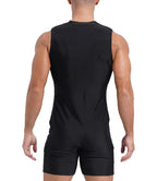 Purple Sleeveless Front-Zip Bathing Suit Shorty Wetsuit