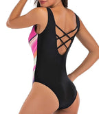 Crisscross Back Tummy Control One-Piece Swimsuit
