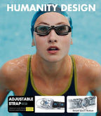 Anti-Fog Pool Goggles with UV400 Protection & No-Leak Seal - Pack of 2