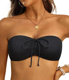 Black Strapless Bikini Top  Swimwear