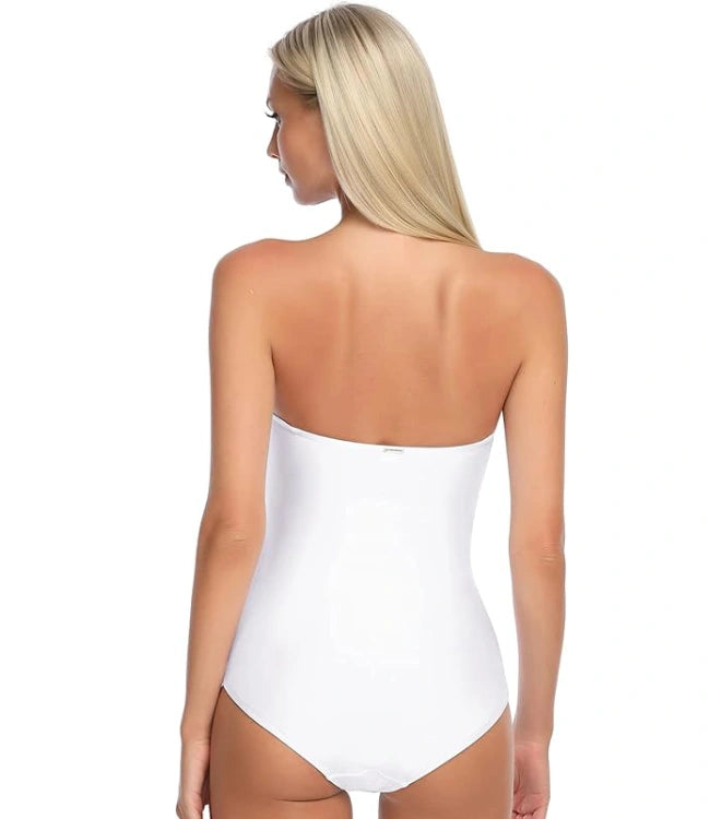 Women’s Twist-Front Shirred One-Piece Swimsuit