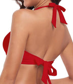 Twist Front Bikini Swimwear - Red