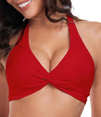 Twist Front Bikini Swimwear - Red