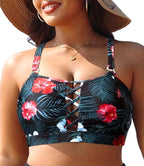 Women’s Lace-Up Swim Top for Large Bust