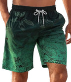 Men’s Quick-Dry Swim Trunks with Mesh Lining Green