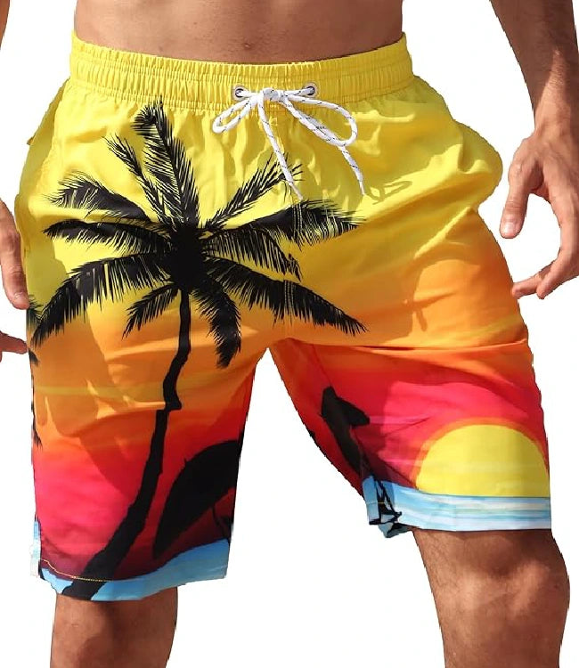 Men’s Quick-Dry Swim Trunks with Mesh Lining
