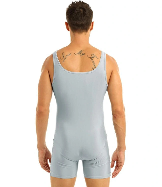 Grey Men’s sleeveless Stretch Fit Swimwear