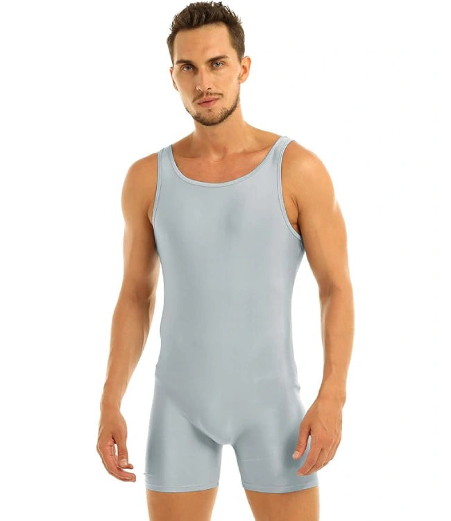 Grey Men’s sleeveless Stretch Fit Swimwear