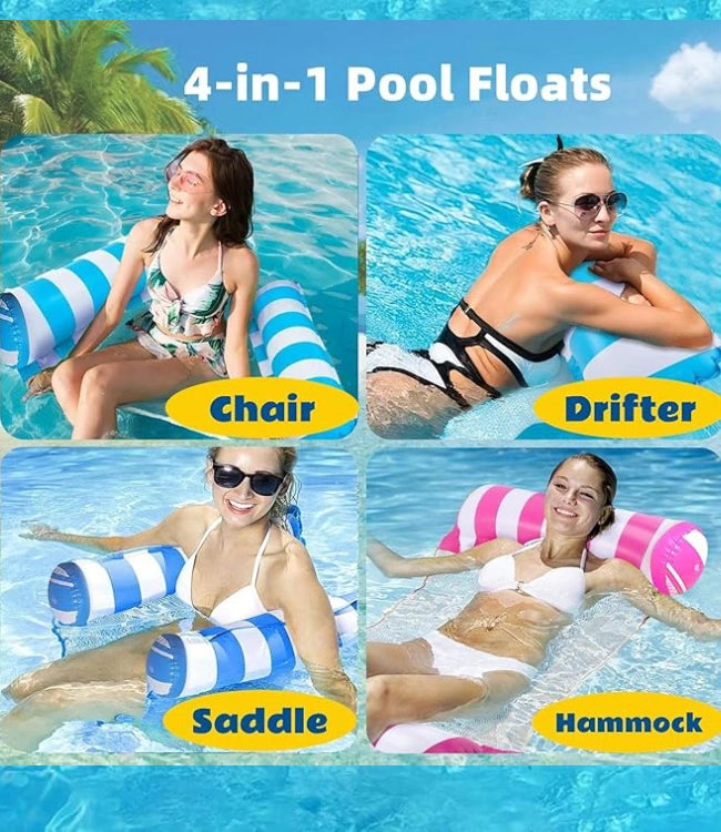 4-in-1 Multi-Functional Pool Float Hammock Pack of 4
