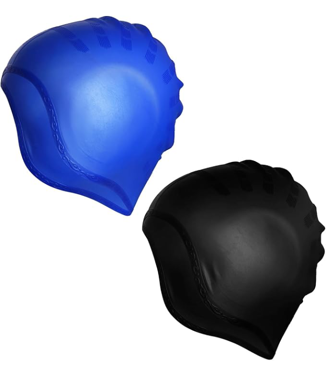 2 Pack Silicone Swim Cap